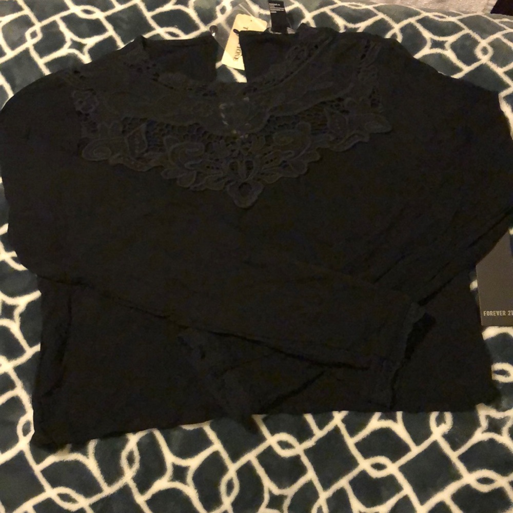 Black long sleeve blouse
